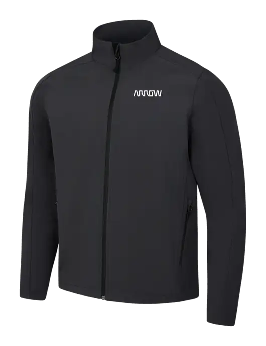 Black Charcoal Heather Core Soft Shell Jacket w/Arrow Electronics Logo