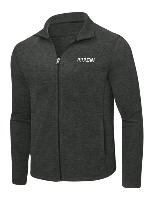 Charcoal Heather Microfleece Full-Zip Jacket w/Arrow Electronics Logo