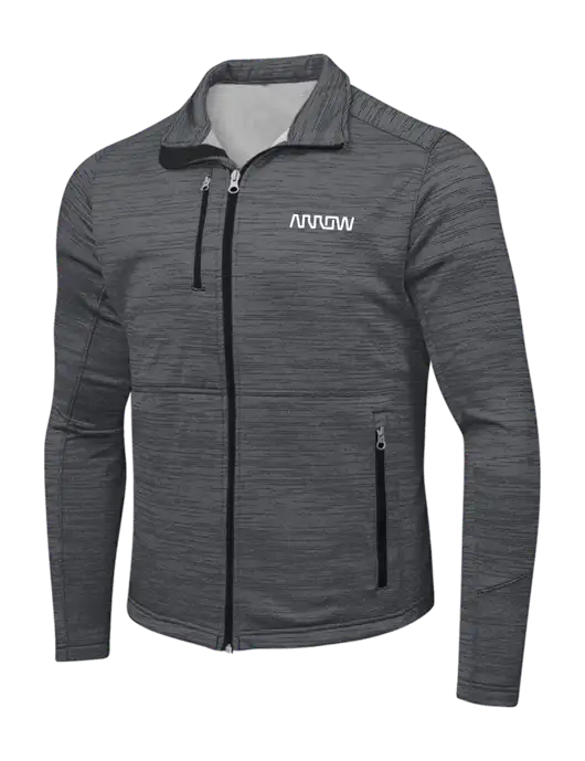Dark Grey Digi Stripe Fleece Jacket w/Arrow Electronics Logo