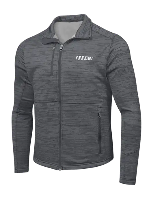 Medium Grey Digi Stripe Fleece Jacket w/Arrow Electronics Logo