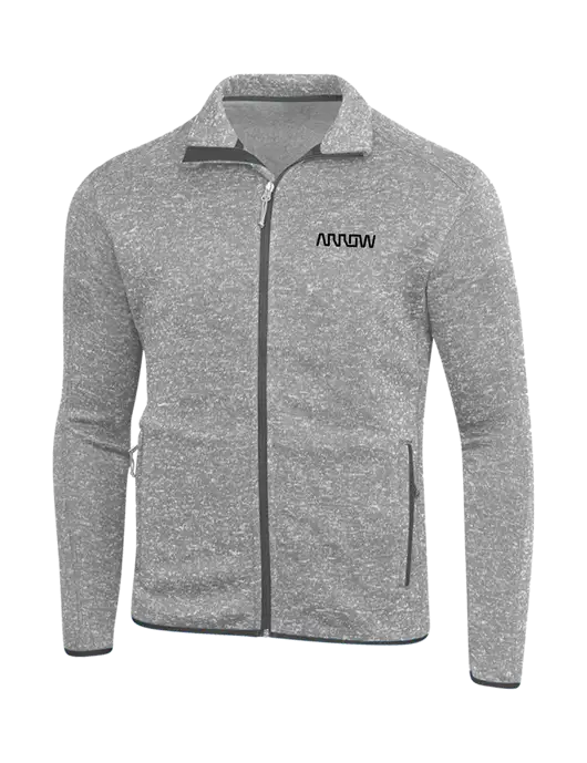Grey Heather Sweater Fleece Jacket w/Arrow Electronics Logo