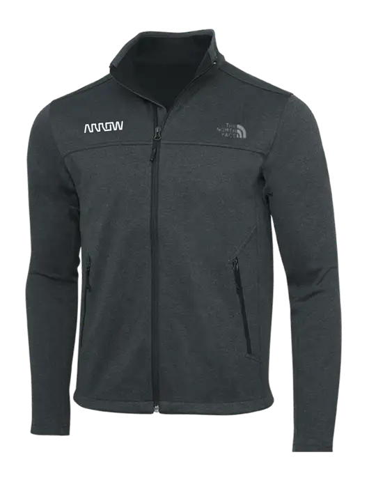 North Face Dark Grey Heather Ridgewall Soft Shell Jacket w/Arrow Electronics Logo