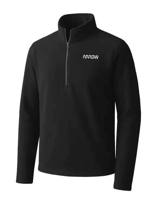 Black Microfleece 1/2 Zip Pullover w/Arrow Electronics Logo