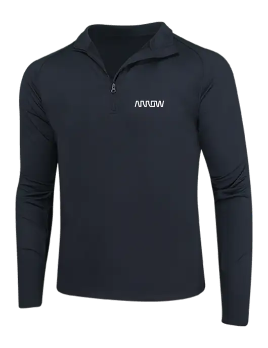 Black Sport Wick Stretch 1/4 Zip Pullover w/Arrow Electronics Logo