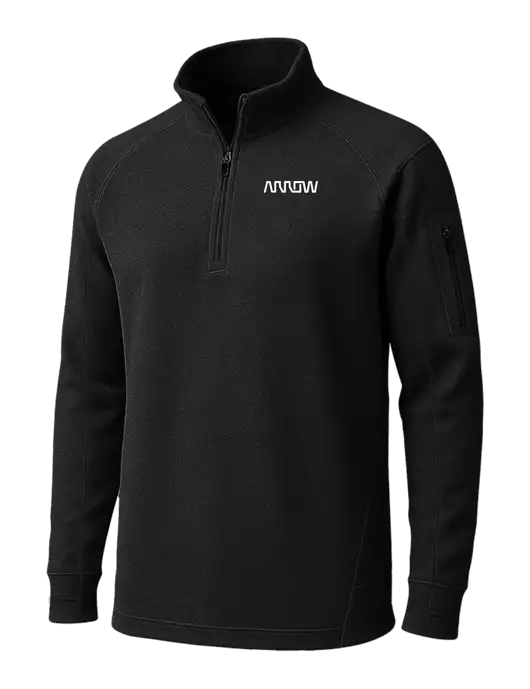 Black Tech Fleece 1/4 Zip Pullover w/Arrow Electronics Logo