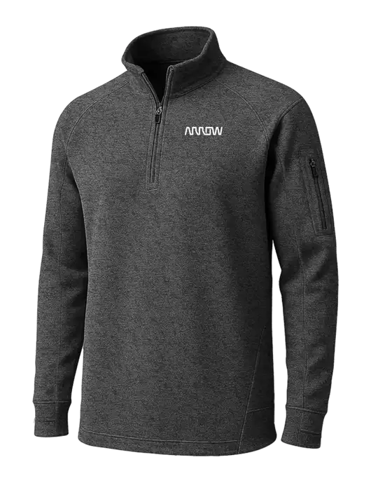 Graphite Heather Tech Fleece 1/4 Zip Pullover w/Arrow Electronics Logo