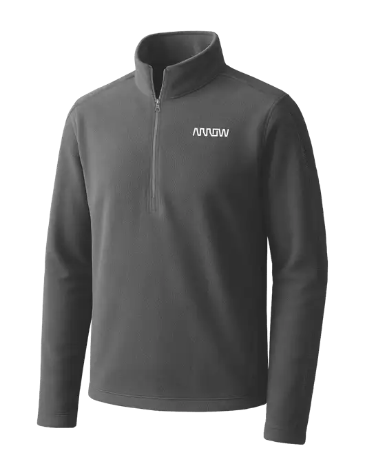 Medium Grey Microfleece 1/2 Zip Pullover w/Arrow Electronics Logo