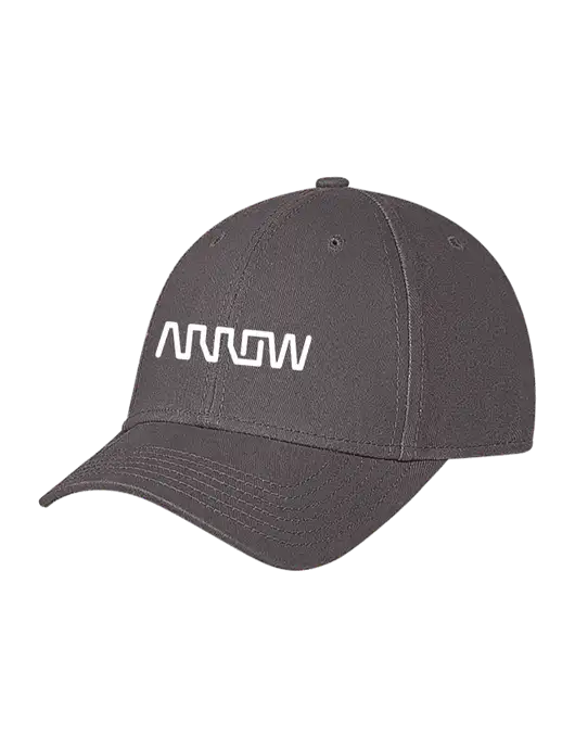 Medium Dark Grey Structured Soft Snap Closure Hook & Loop Cap w/Arrow Electronics Logo