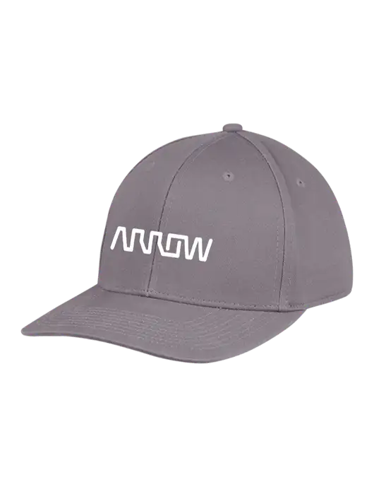 Premium Modern Structured Twill Charcoal Snapback Cap w/Arrow Electronics Logo