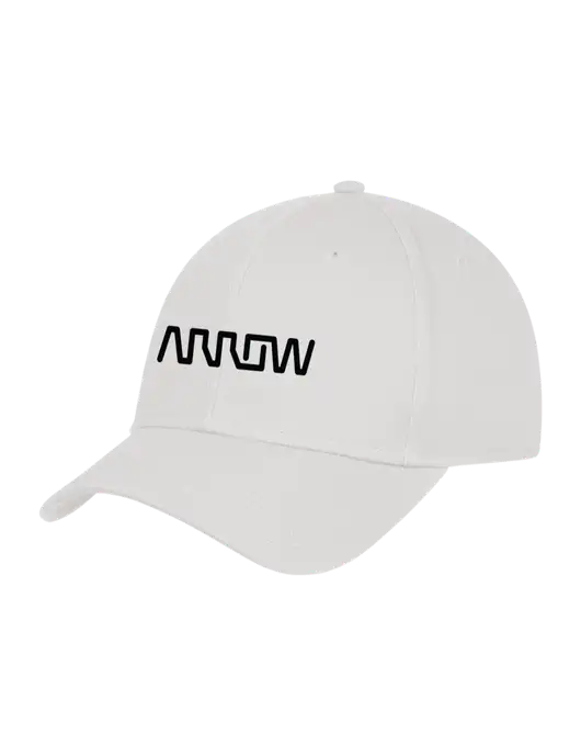 White Structured Cap Hook & Loop w/Arrow Electronics Logo