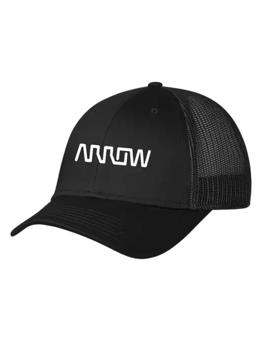 Black Mesh Trucker Cap Snap Back w/Arrow Electronics Logo