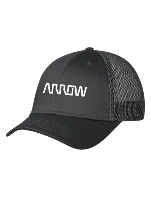 Charcoal Mesh Trucker Cap Snap Back w/Arrow Electronics Logo