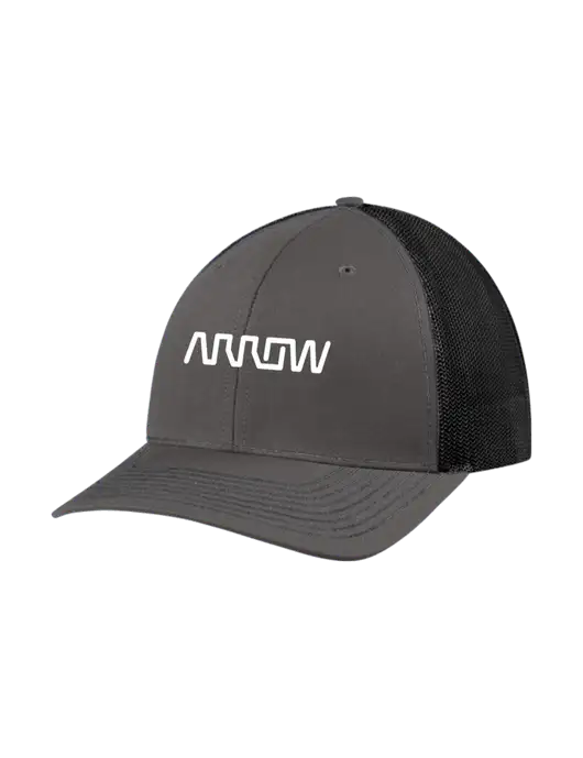 Richardson Adjustable Snapback Original 112 Trucker Cap Dark Grey w/Black Mesh w/Arrow Electronics Logo