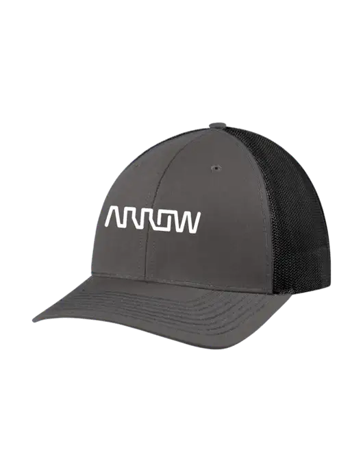 Richardson Adjustable Snapback Original 112 Trucker Cap Dark Grey w/Black Mesh w/Arrow Electronics Logo