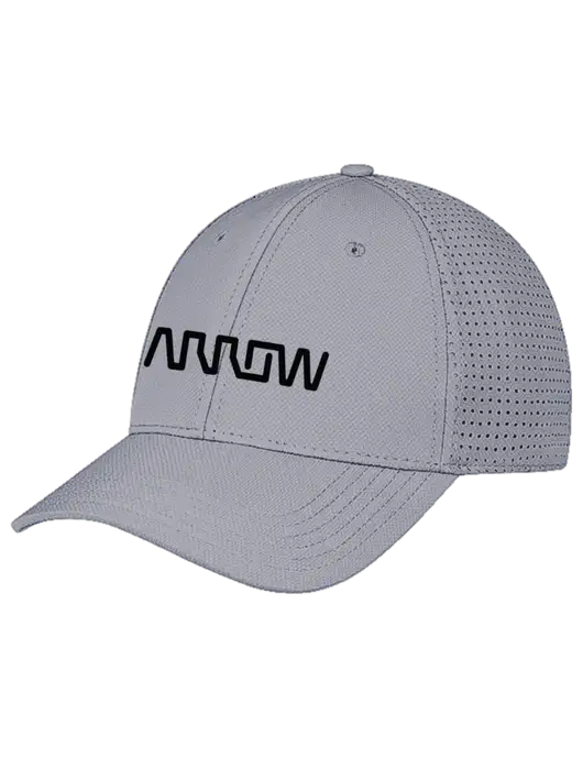 Grey Performance Stretchable Cap Hook & Loop w/Arrow Electronics Logo