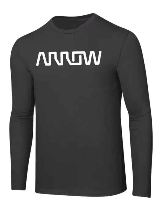 Ring Spun Charcoal 4.5 oz Long Sleeve T-Shirt w/Arrow Electronics Logo