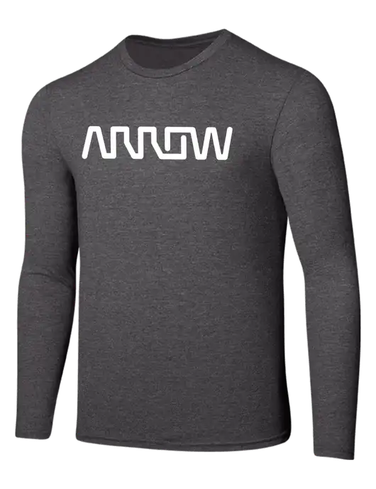Seriously Soft Heathered Charcoal Long Sleeve T-Shirt w/Arrow Electronics Logo