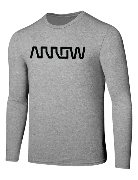 Seriously Soft Light Heathered Grey Long Sleeve T-Shirt w/Arrow Electronics Logo