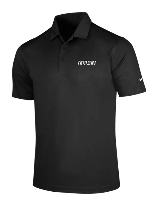 NIKE Black Dri-Fit Vertical Mesh Polo w/Arrow Electronics Logo