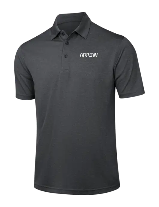 Dark Grey Heather Contender Polo w/Arrow Electronics Logo