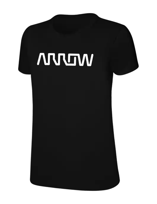 Womens Ring Spun Jet Black 4.5 oz T-Shirt w/Arrow Electronics Logo