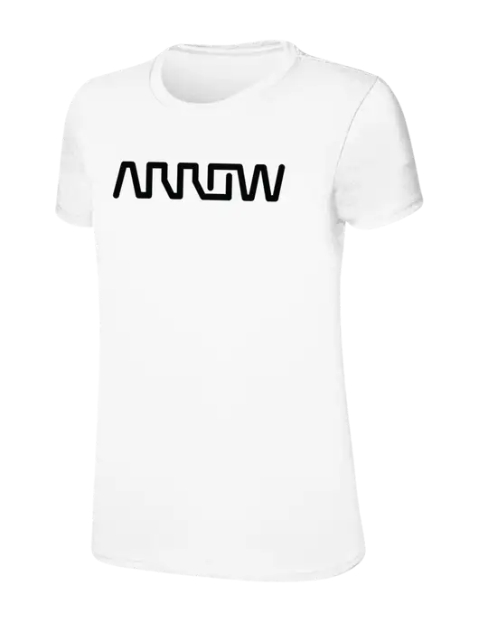 Womens Ring Spun White 4.5 oz T-Shirt w/Arrow Electronics Logo