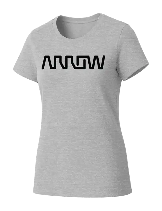 Womens Seriously Soft Light Heathered Grey T-Shirt w/Arrow Electronics Logo