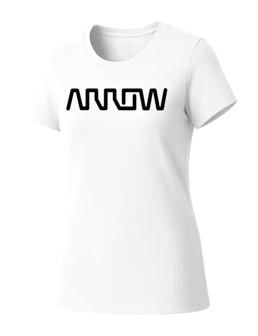 Womens Seriously Soft White T-Shirt w/Arrow Electronics Logo