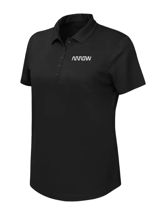 Callaway Womens Birdseye Black Polo w/Arrow Electronics Logo