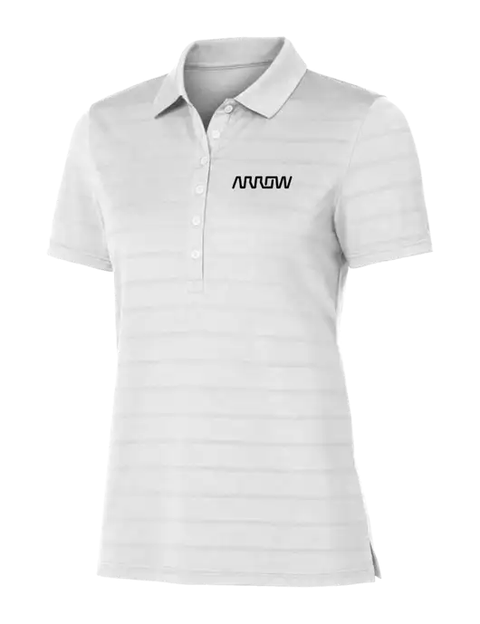Callaway Womens Bright White Ventilated Polo w/Arrow Electronics Logo