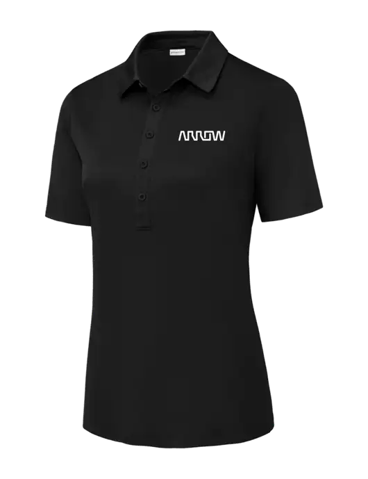 Black Womens Posi-UV Pro Polo w/Arrow Electronics Logo