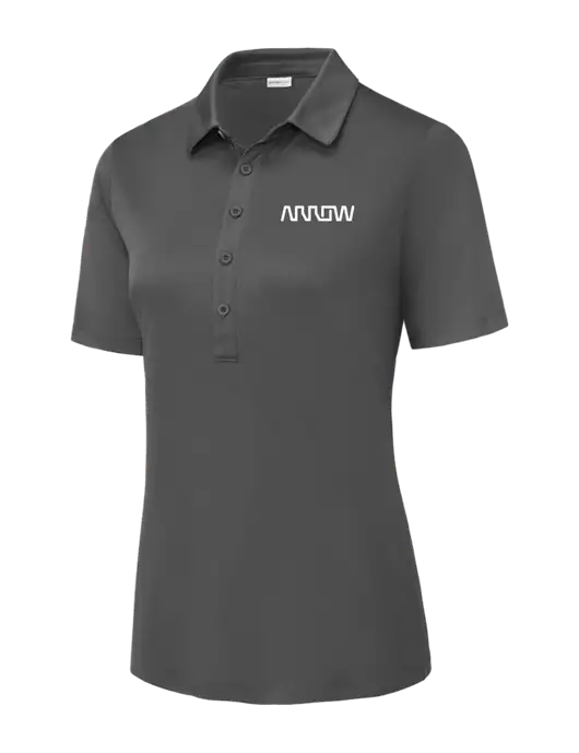 Dark Smoke Grey Womens Posi-UV Pro Polo w/Arrow Electronics Logo