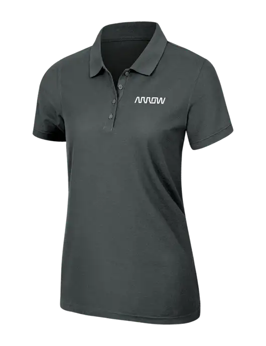 Dark Grey Womens Core Classic Pique Polo w/Arrow Electronics Logo