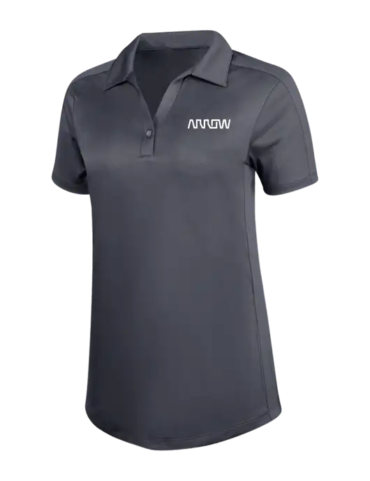 Womens Dark Grey Diamond Jacquard Polo w/Arrow Electronics Logo