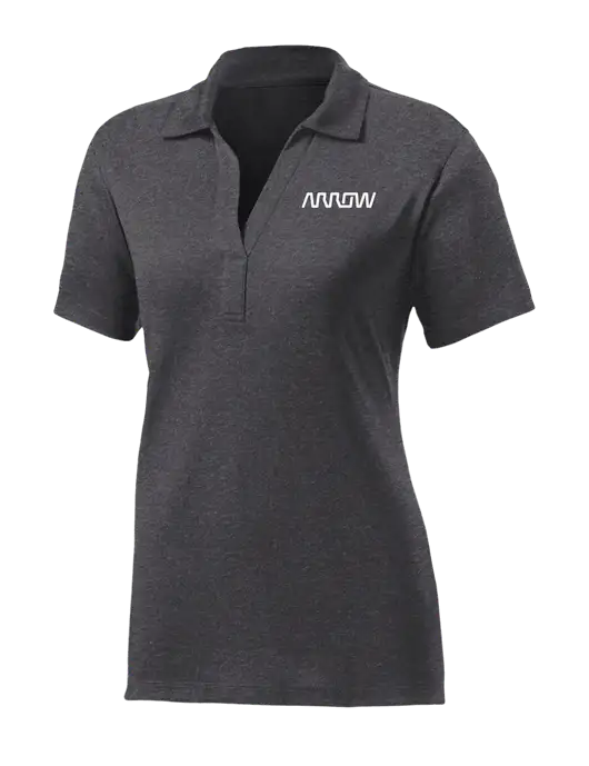 Womens Dark Grey Heather Contender Polo w/Arrow Electronics Logo