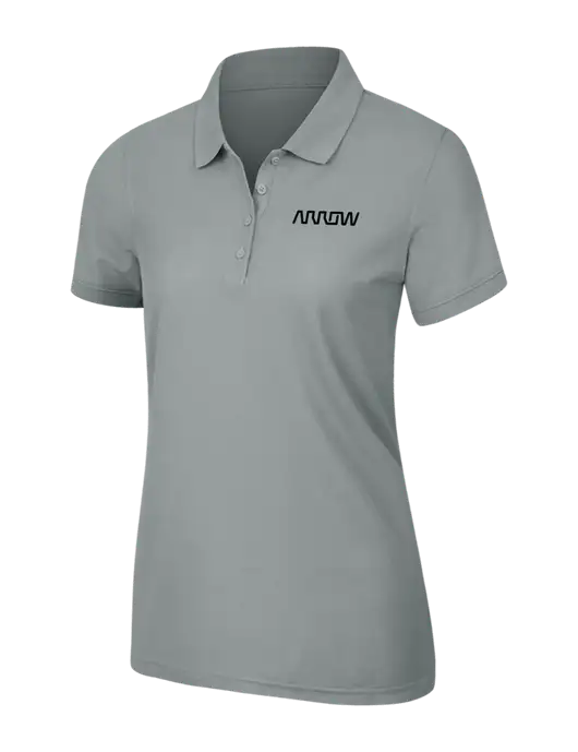Light Grey Womens Core Classic Pique Polo w/Arrow Electronics Logo