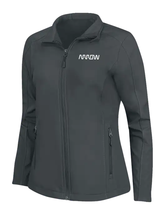 Charcoal Grey Womens Core Soft Shell Jacket w/Arrow Electronics Logo