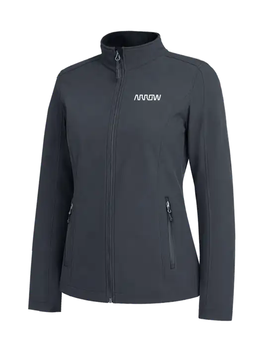 Charcoal Grey Womens Core Soft Shell Jacket w/Arrow Electronics Logo