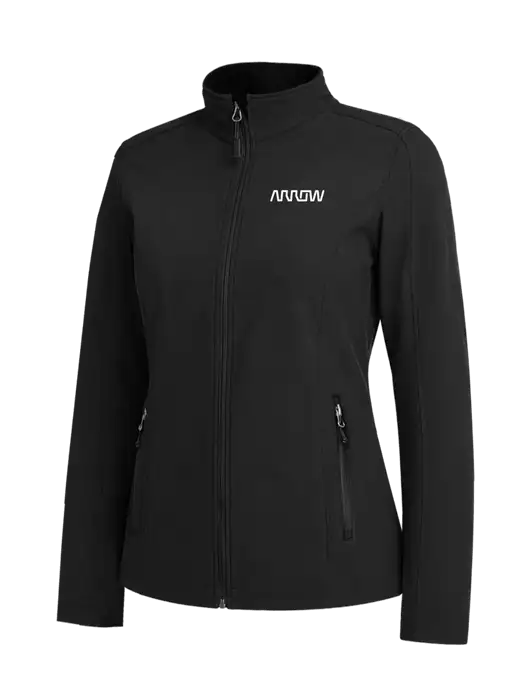 Black Womens Core Soft Shell Jacket w/Arrow Electronics Logo