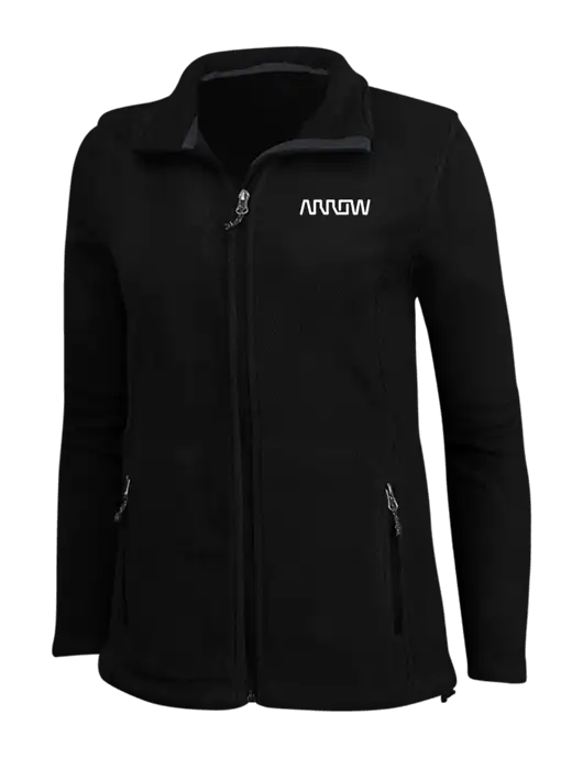Womens Black Fleece Jacket w/Arrow Electronics Logo