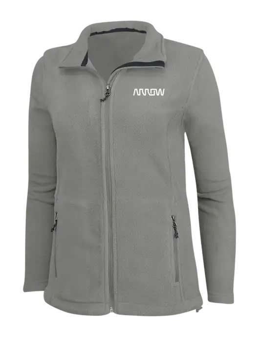 Womens Medium Grey Fleece Jacket w/Arrow Electronics Logo