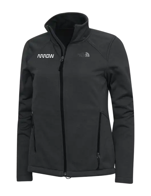 North Face Dark Grey Heather Womens Ridgewall Soft Shell Jacket w/Arrow Electronics Logo