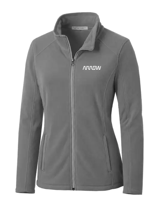 Medium Grey Womens Microfleece Jacket w/Arrow Electronics Logo