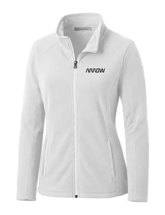 White Womens Microfleece Jacket w/Arrow Electronics Logo