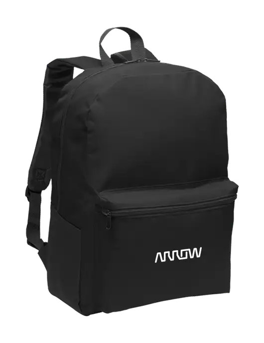 Casual Black Lightweight Laptop Backpack w/Arrow Electronics Logo