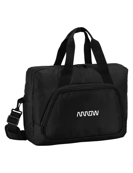 City Black Laptop Briefcase w/Arrow Electronics Logo