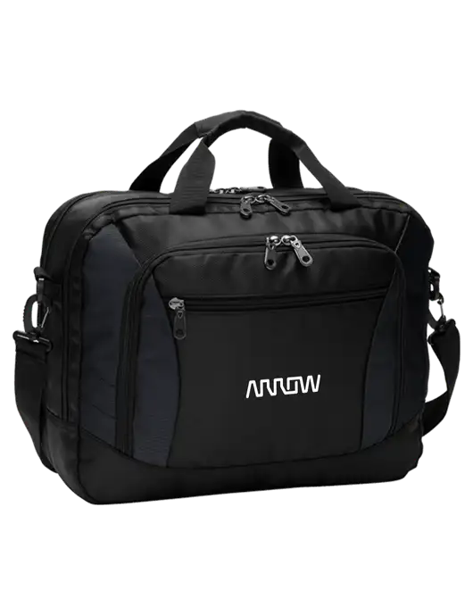 Commuter Black Laptop Briefcase w/Arrow Electronics Logo