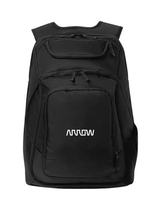 Executive Black Laptop Backpack w/Arrow Electronics Logo