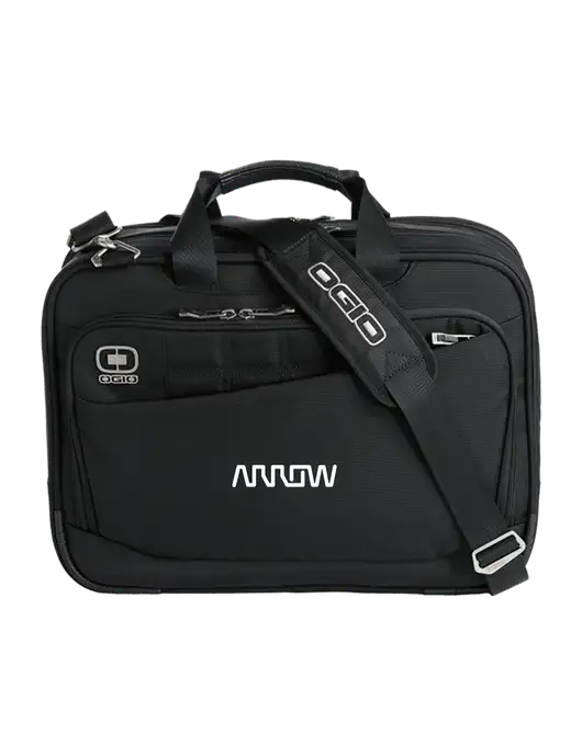 OGIO Black Element Laptop Messenger Bag w/Arrow Electronics Logo