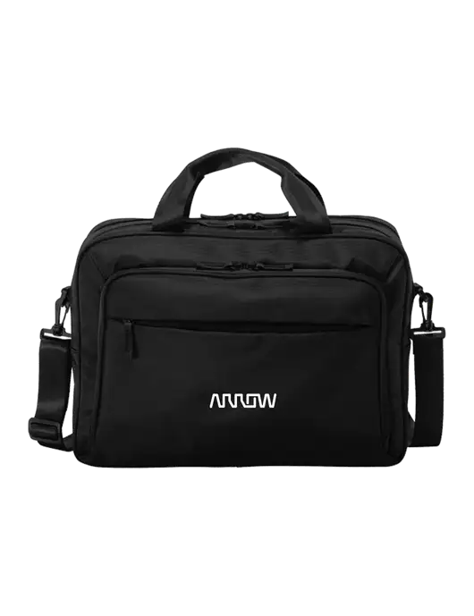 Travel Exec Black Laptop Briefcase w/Arrow Electronics Logo